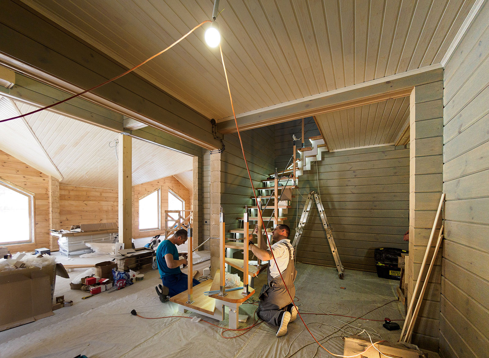 Installation d'escalier